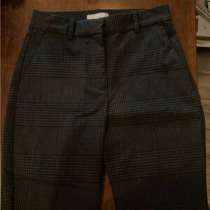 H&M Black Plaid Straight Leg Pants